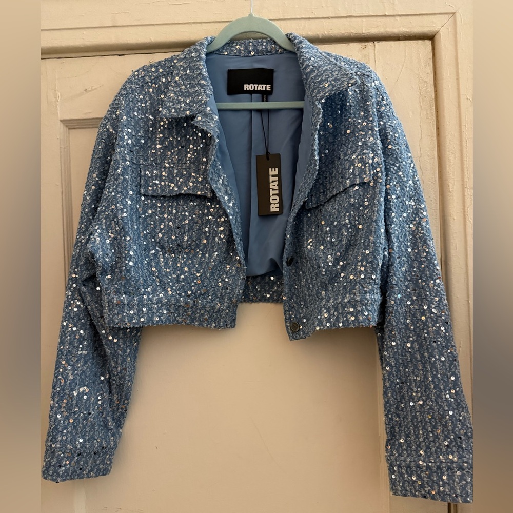 Rotate Birger Christensen Sequined denim ONLY jacket - Picture 3 of 8